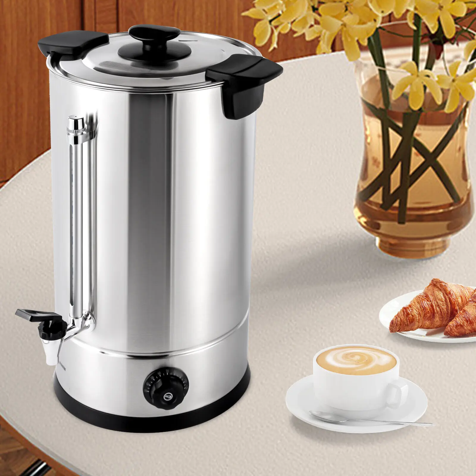 

1400W 15L/3.96gal Commercial Coffee Urn Tea Maker Machine Hot Water Dispenser 30-110°C
