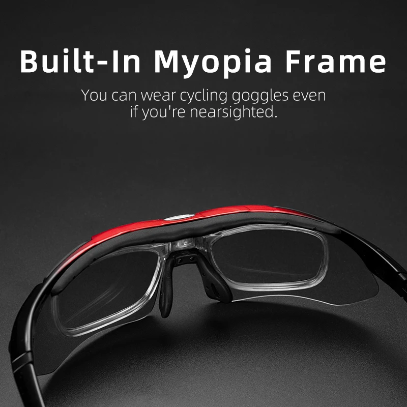 ROCKBROS Cycling Glasses Bike Bicycle Glasses MTB Road Cycling Glasses UV400 Sunglasses Myopia Frame MTB Mountain Bicycle Goggles