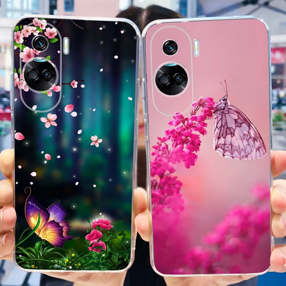 For Honor 90 Lite Case CRT-NX1 Cute Fashion Painted Back Cover Clear Silicone Soft TPU Phone Case For Honor 90 Lite 90Lite Coque