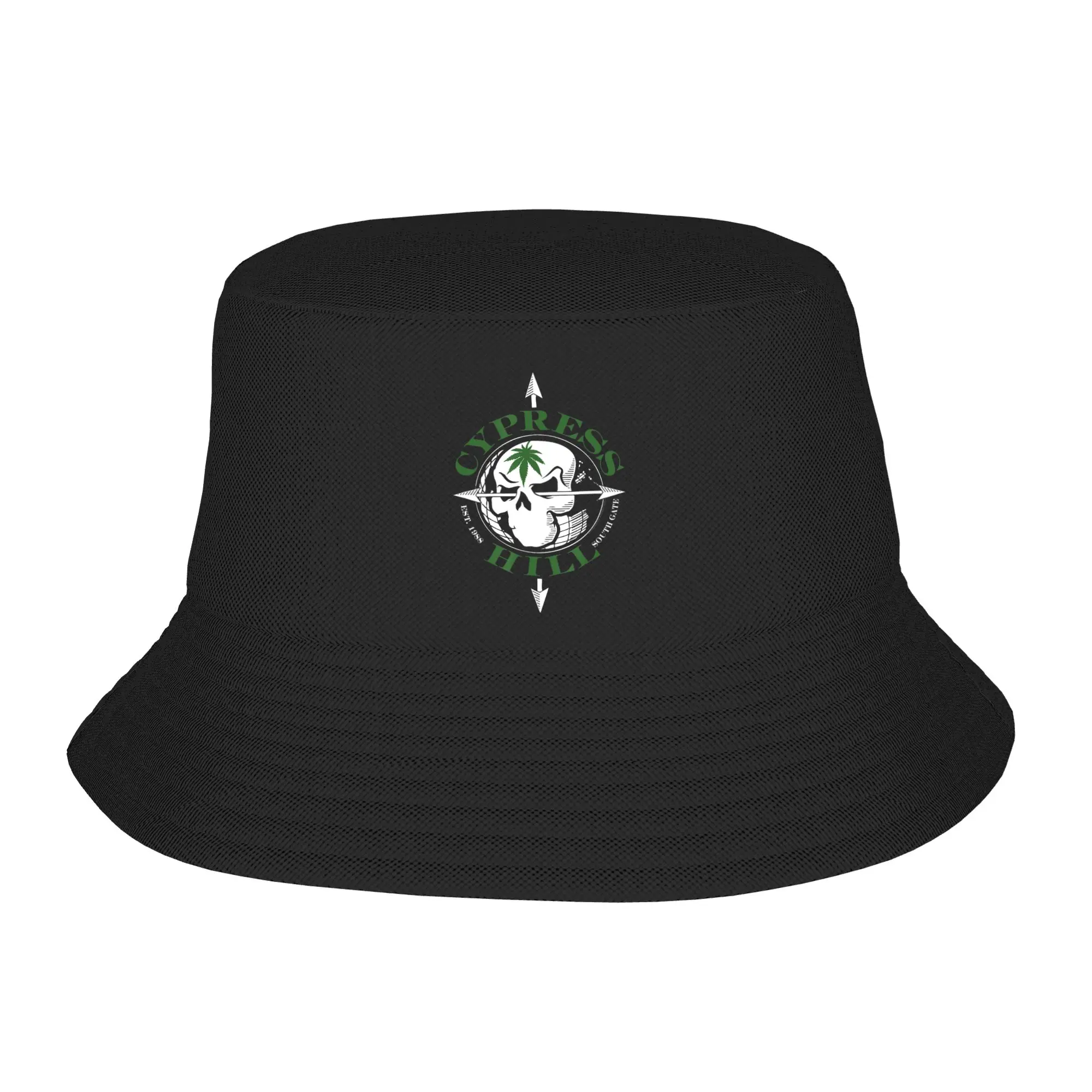 Chapéu Bucket Cypress Hill Kronologik, Chapéus de Pescador Modernos de Verão para Unissex, Respiráveis, para Praia e Viagem, Chapéus de Sol com Estampa para Atividades ao Ar Livre