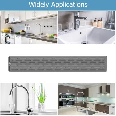 1 पीस होम गैजेट्स सिलिकॉन नल मैट वाटरप्रूफ सफाई नल स्पलैश कैचर मैट हीट-इंसुलेशन होम बाथरूम एक्सेसरीज़ के लिए 10 best sales सिंक स्प्लैश गार्ड - №5