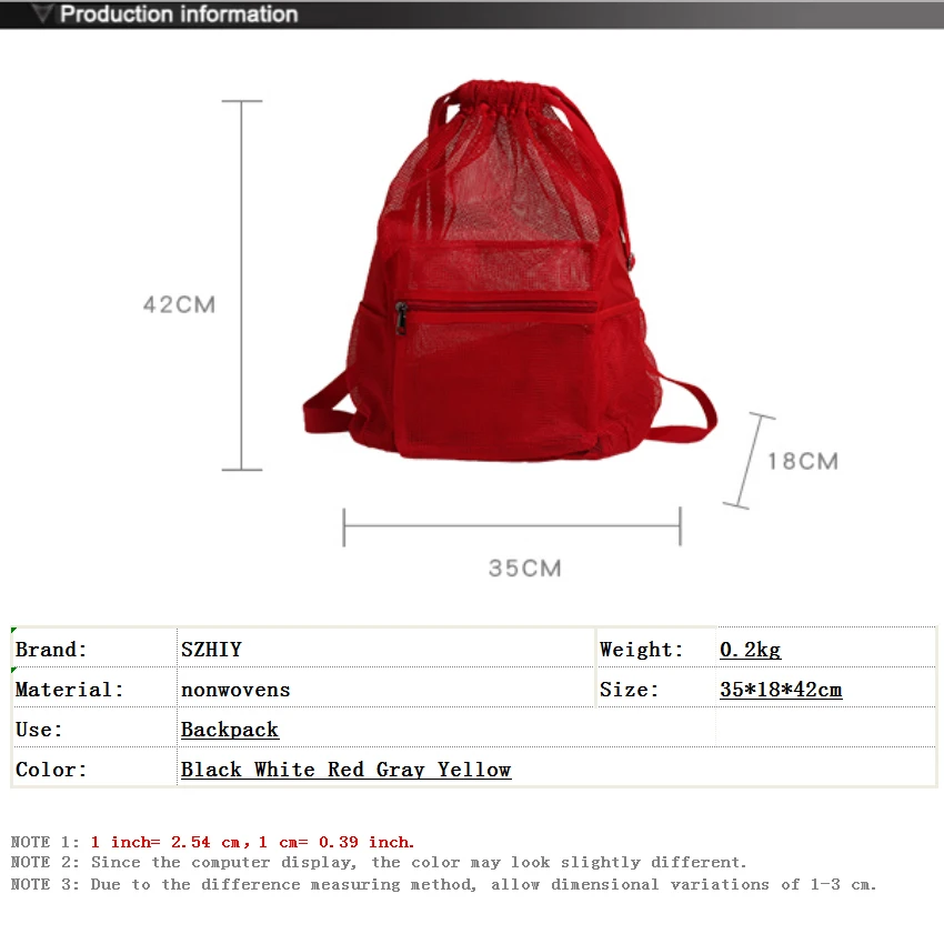 Summer Beach Bag Designer Soft Back Nonwoven Mesh Women Backpack Portable Travel Storage Swimming Bag Transparent Mochila Casual