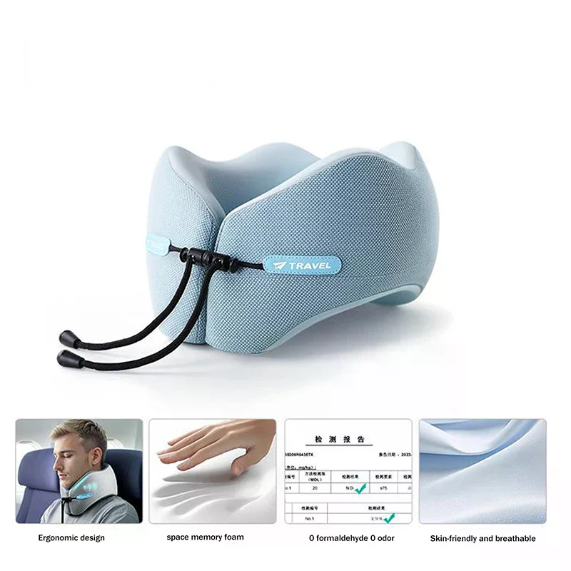 Travel Neck Pillow Portable Soft Support Pillow for Airplane Car Train Travel Rest