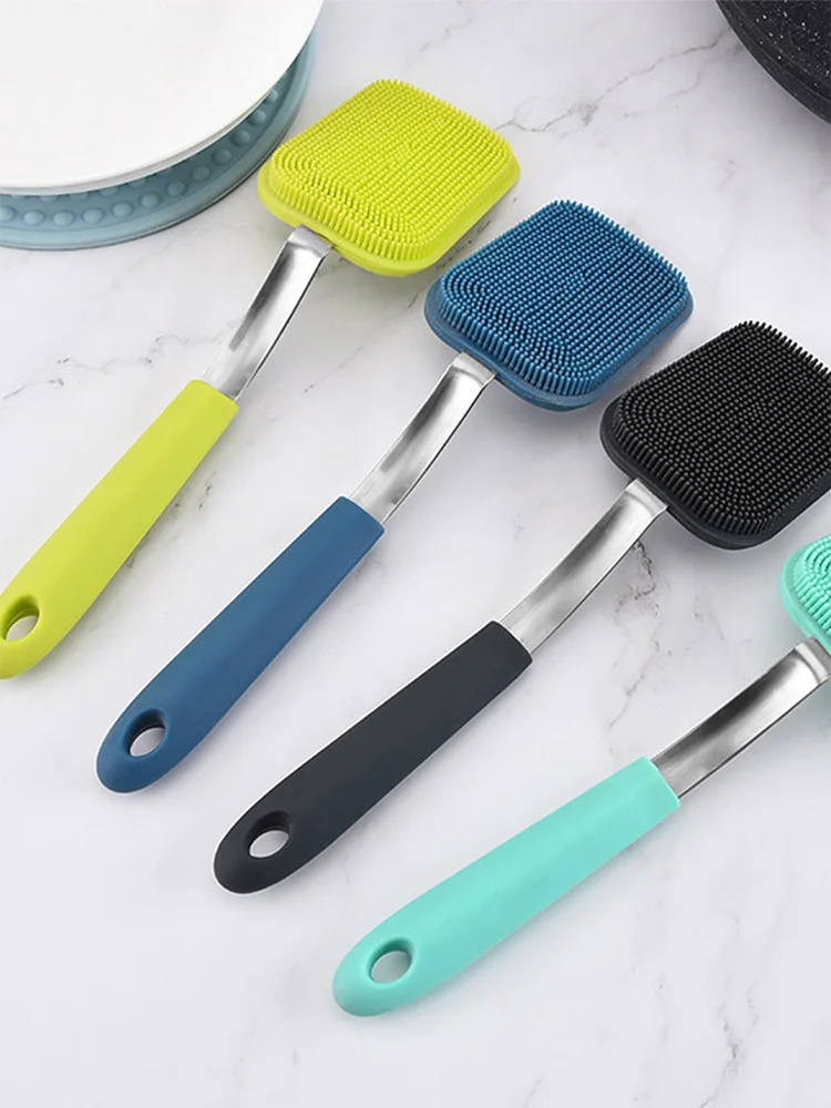 Hand Silicone Cleaning Brushes, Multi-functional, Kitchen, Remove Greasy Dish Scrubbing, Pan, Household Tools