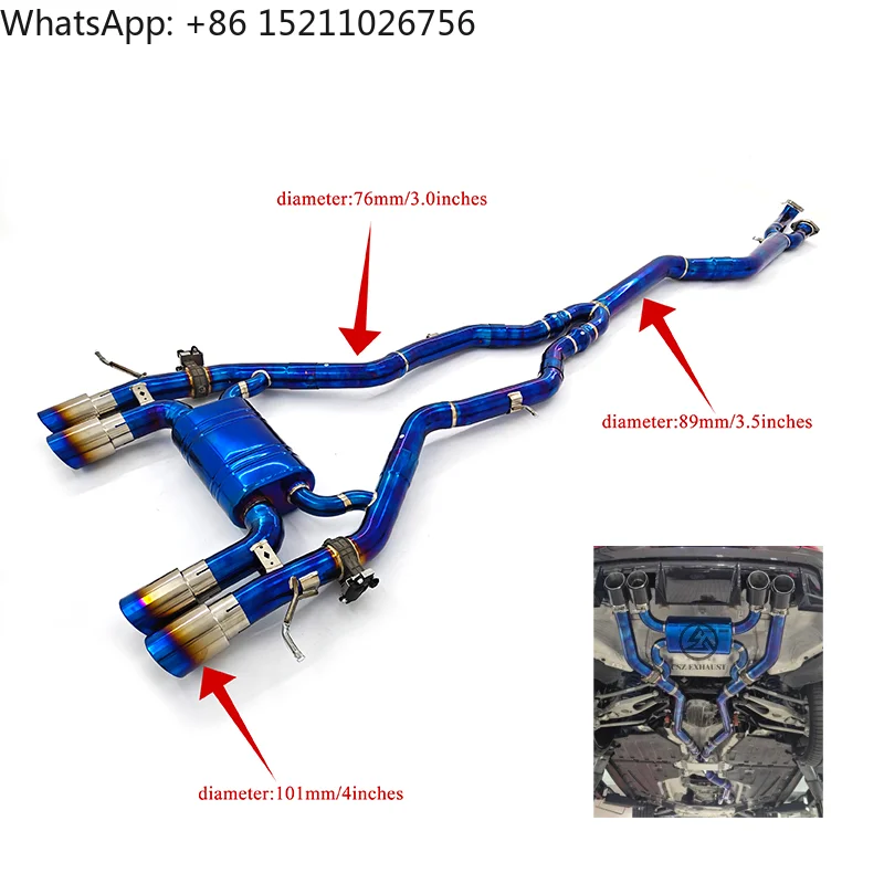 Fast Shipping CSZ Titanium Valvetronic Exhaust for BMW S58 M3 G80 M4 G82 3.0T G87 M2 Single 3.5