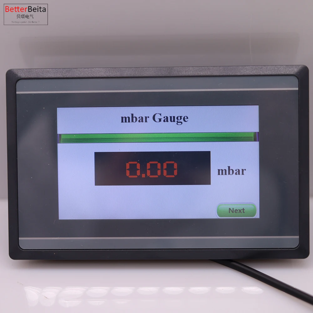 LCD Display Digital mbar Gauge Recorder with History Data Export to Excel File for Monitoring And Measurement