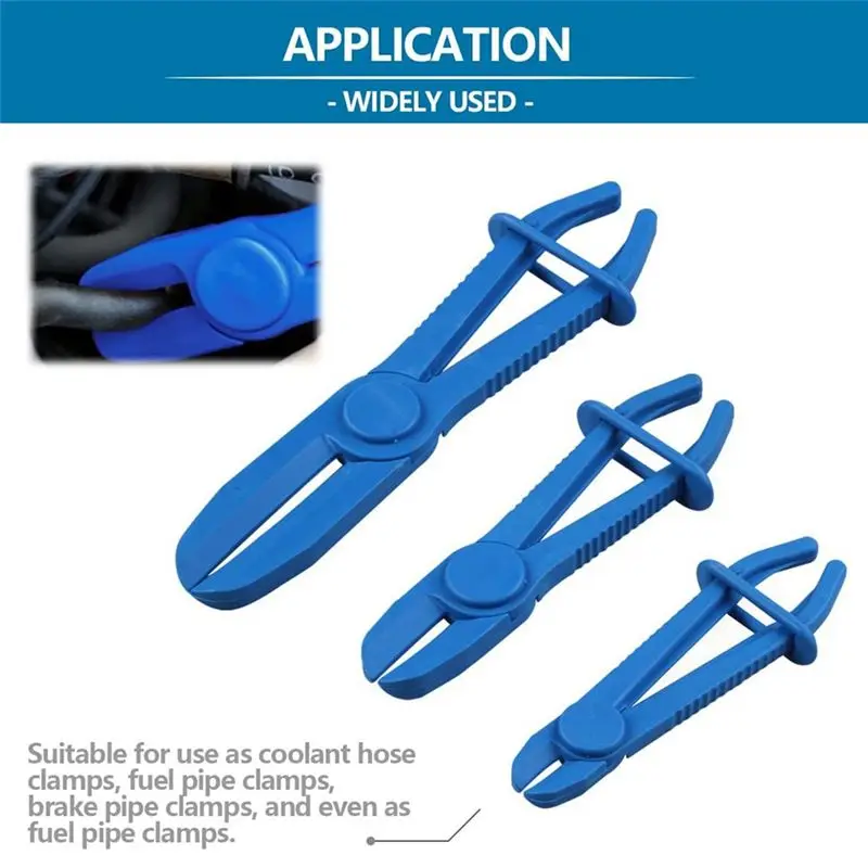 ~PERFECT}3PCS Hose Pinch Off Pliers, Line Clamp Pliers Set for Flexible Hoses, Gas Lines, Radiator, Brake, Coolant