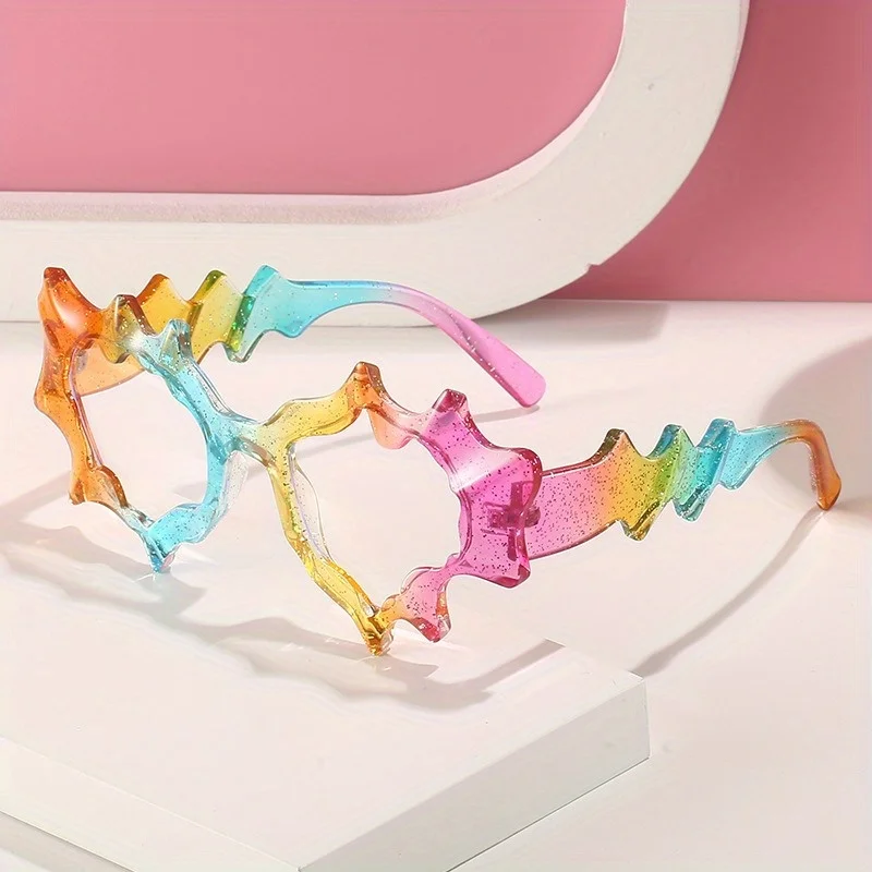 

Novelty Trend Irregular Sunglasses Fashion Alien Y2K Punk Sunglasses Fresh and Sweet Women's Sunglasses