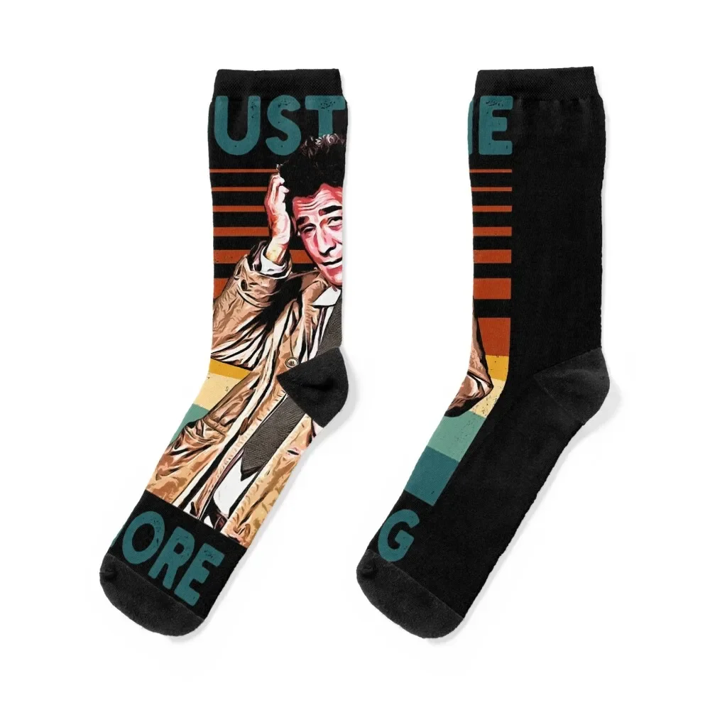 Gift For Men Columbo Just One More Thing Retro Awesome For Movie Fan Socks hiking tennis Mens Socks Women's