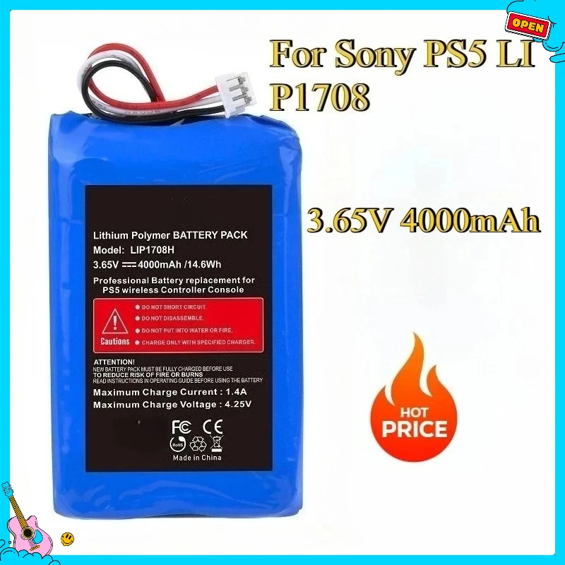 

New Rechargeable Battery for Sony PS5 LIP1708 DualSense Game Controllers Higher Power 4000mAh