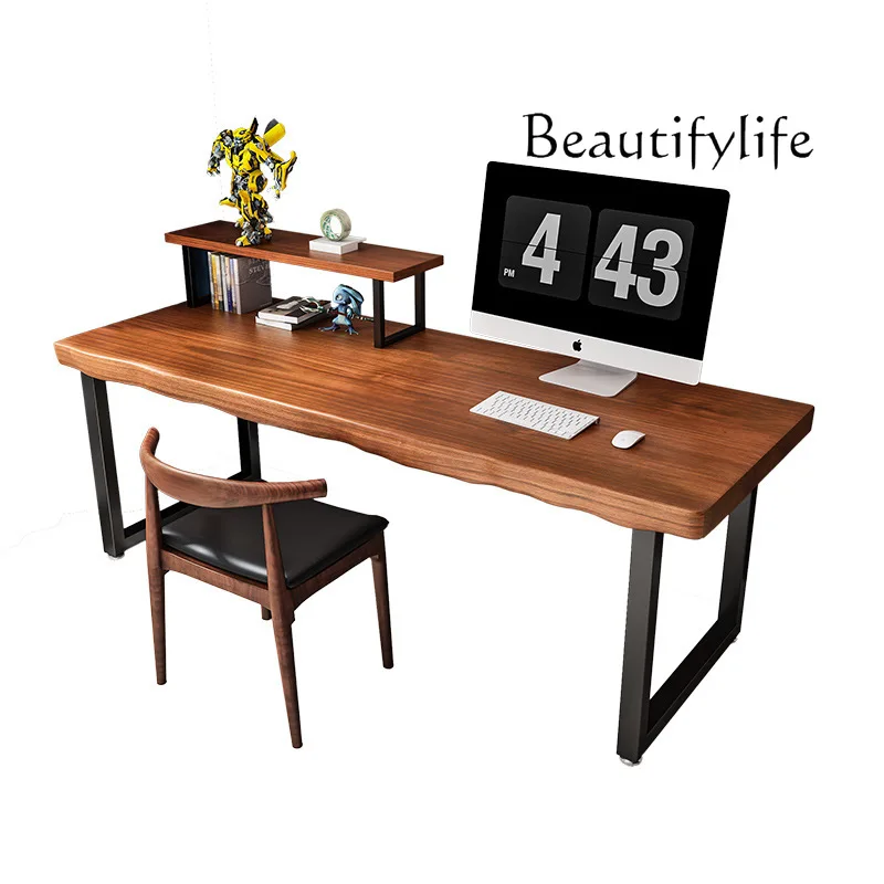 

Nordic solid wood antique computer desk household simple rectangular writing desk