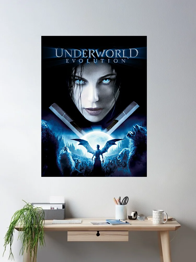 Underworld Evolution Movie Art Print Canvas Poster, Living Room Decor, Home Wall Picture