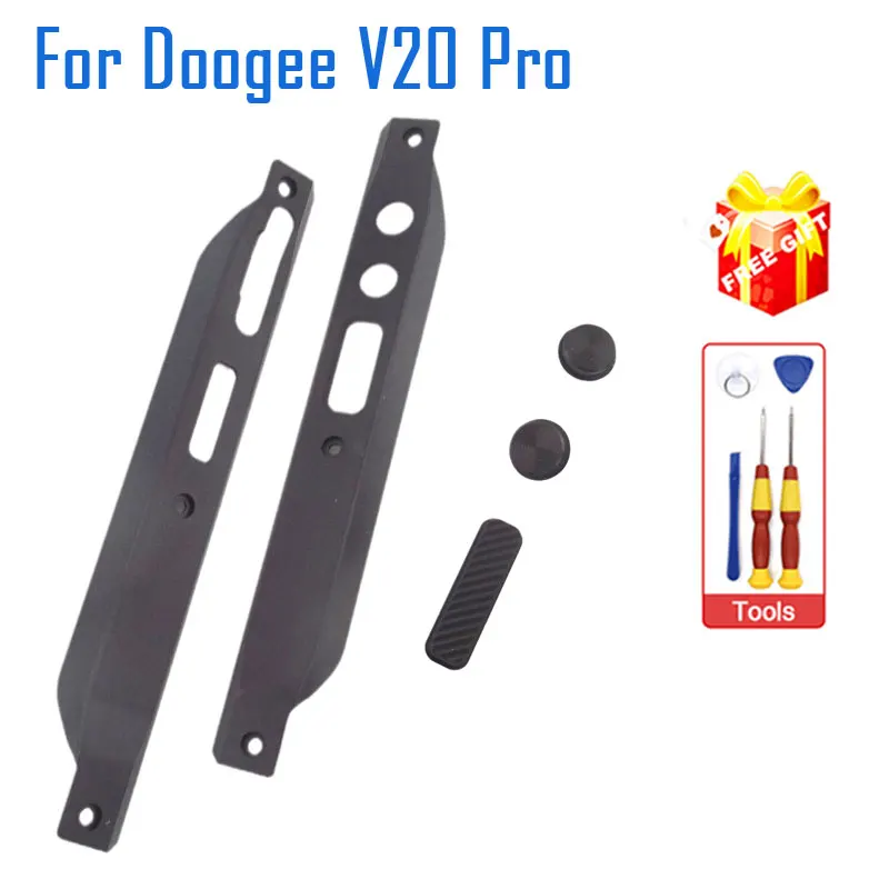 

New Original Doogee V20 Pro Battery Cover Aluminum Piece Left Right Decorative Parts+Volume Button Custom Key For DOOGEE V20 Pro