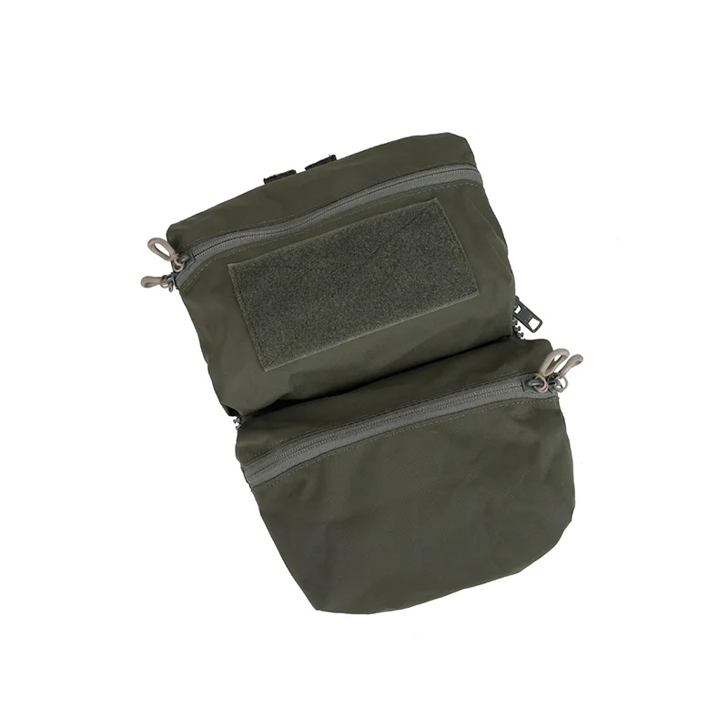 TMC Tactical Plate Carrier Zip On Double Pouch Zipper Back Panel Pack Ranger Green(051614)