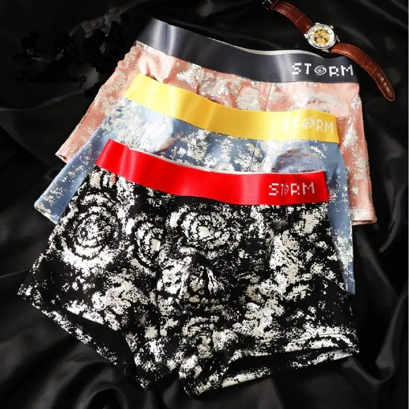 

3 шт. мужское нижнее белье, хлопковые мужские трусы, дышащие шорты-боксеры, удобные трусы Homme, нижнее белье для мужчин