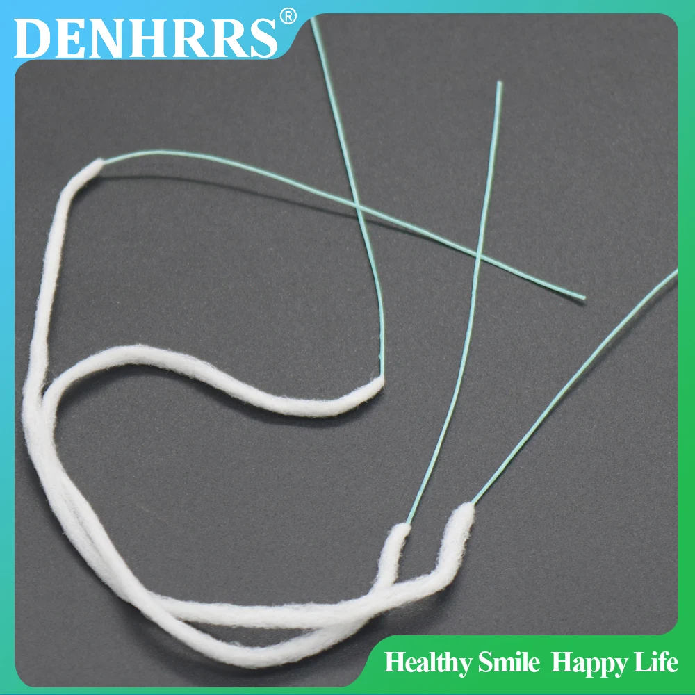 50Pcs/Box Dental Floss Threaders Tooth Flossers For Orthodontic Braces Bridge Implant Hoop Threading Braces Oral Clean