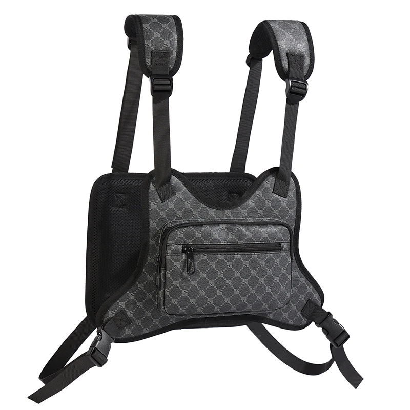 

Men's Tactical Chest Rig Bag Harness Crossbody Bag with Zipper Pocket, Streetwear Functional Chest Bag for Outdoor and Daily Use