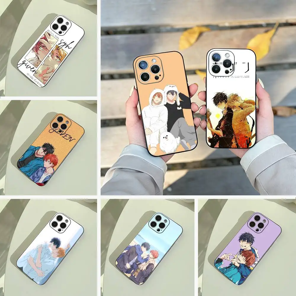 

Given- BL- Anime Ritsuka Mafuyu Sato Phone Case For iPhone 17,16,15,14,13,12,11 Pro Max,16Plus,XS Soft Black Cover