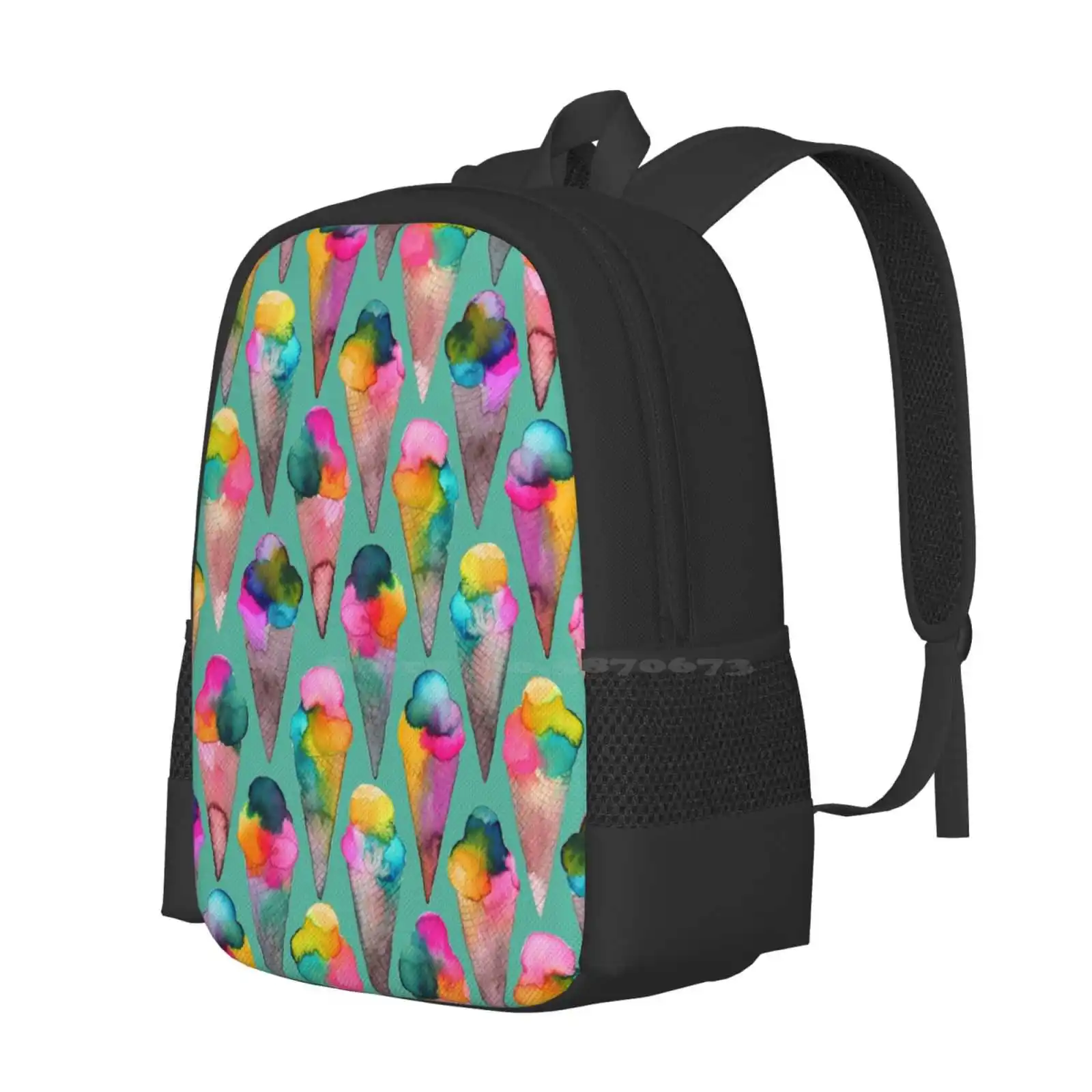 Eis tüten Rucksack für Schüler Schule Laptop Reisetasche Eis tüten Eis Dessert süßes Essen Helado Verano Sommer