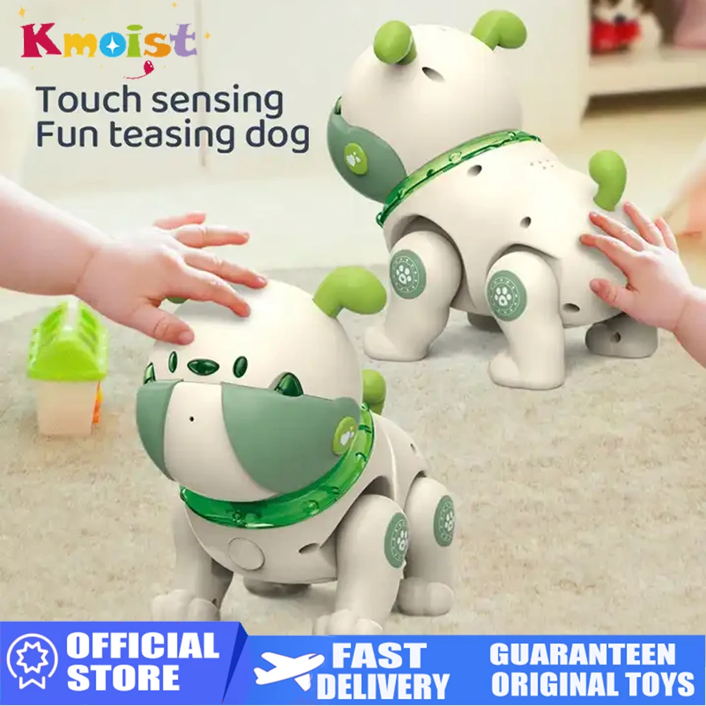 Intelligent Programmable Toy Rc Pet Kid Toys Interactive Voice and Touch Sensing Dancing Music Remote Control Cartoon Robot Dog