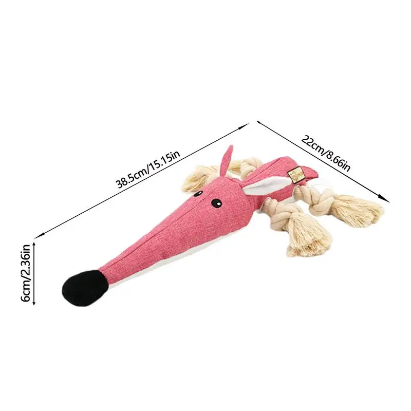Juguetes de peluche para perros con chirriantes, nudo de cuerda de algodón, resistente a las mordeduras, interactivo para masticar, Limpieza de dientes