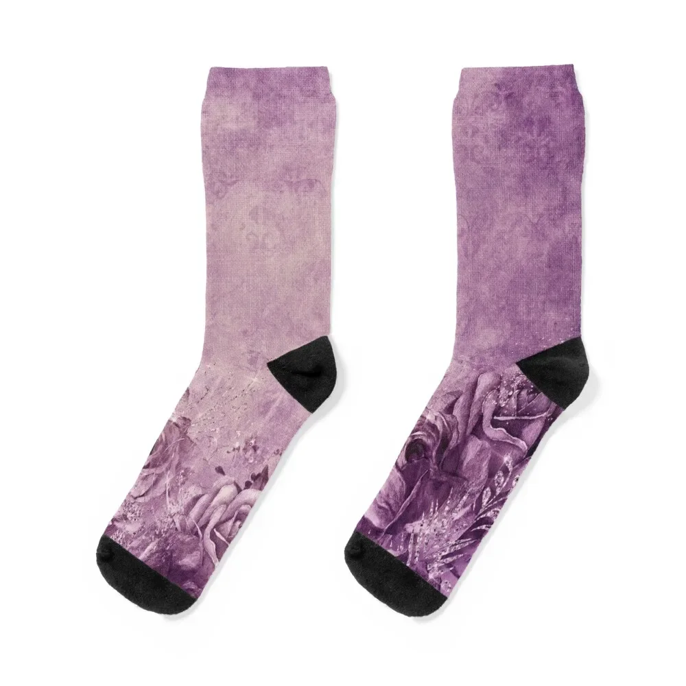 

Vintage Floral Socks Novelties custom Man Socks Women's