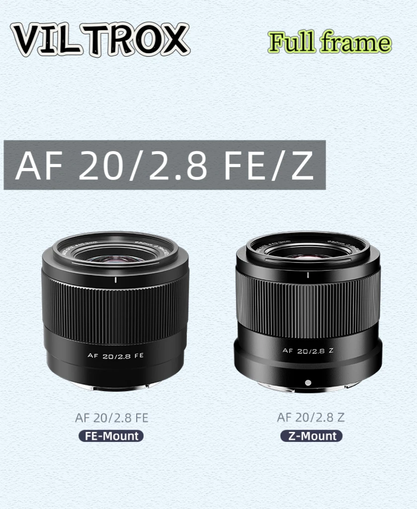 Полнокадровый сверхширокоугольный объектив Viltrox 20 мм F2.8 с автофокусом для Sony E-mount для Nikon Z Mount Camera Lens