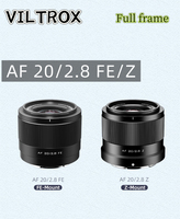 Viltrox 20mm F2.8 Auto Focus Full Frame Ultra Wide Angle Lens for Sony E-mount for Nikon Z Mount Cameras Lens