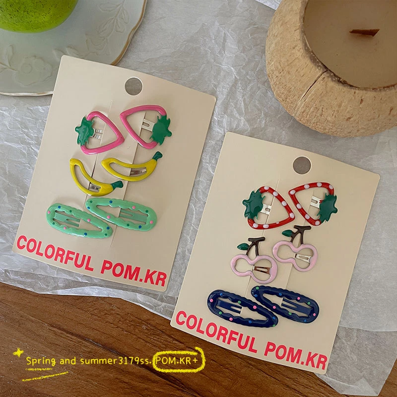 Children's Sweet Forehead Broken Hair Bangs Clip New Creative Fruit Series Bb Clip Baby Versatile Clip Girl