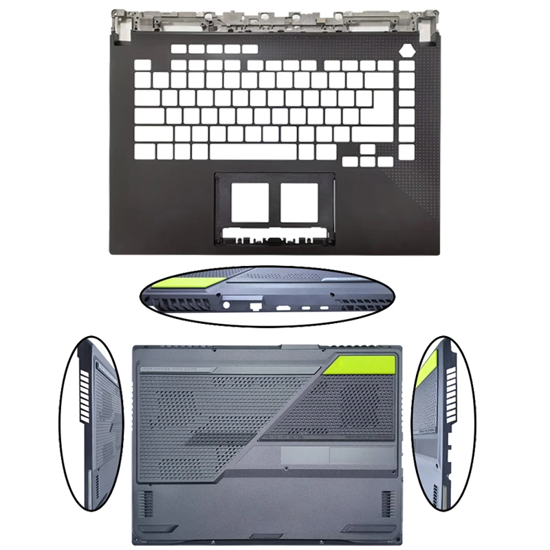 Laptops Top Case for ASUS ROG Strix G15 G513 G513Q G533 Notebook Screen LCD Back Cover Front Bezel Palmrest Bottom Accessories