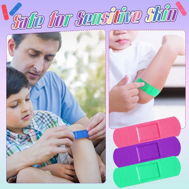 Imagem -02 - Candy Colorido Impermeável Ferida Curativo Bandagem Hemostasia pé Bandagem Bandaids Emergência ok 10 Pcs