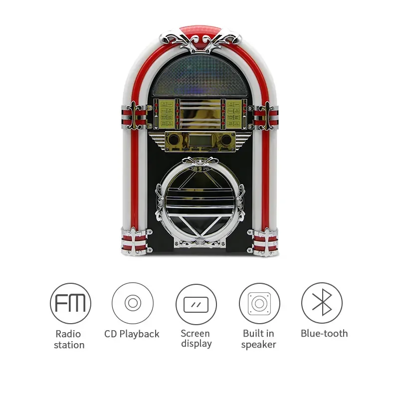 

Mini Table Top Jukebox With Colorful Lights