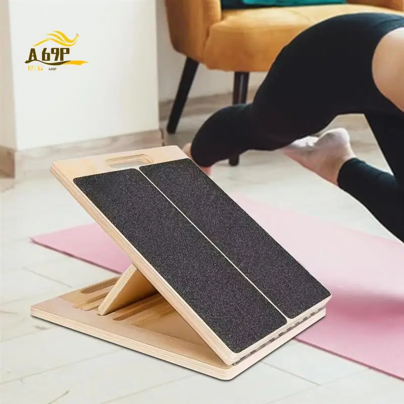 

A69P-Inclined Plate Calf Stretcher Can Be Folded. Anti-Skid Portable Adjustable Leg Stretcher Family Fitness Yoga Exercise