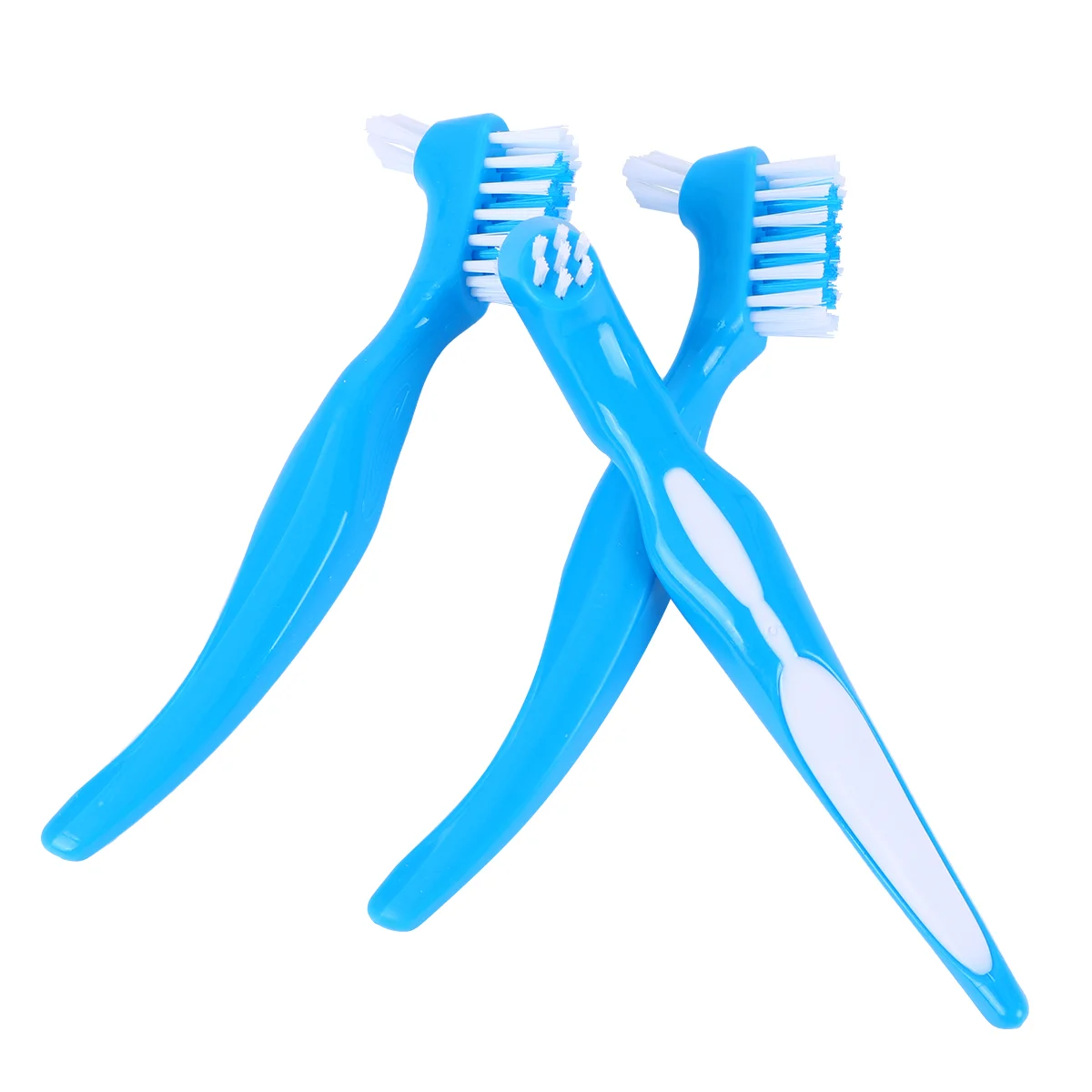 3 PCS False Teeth Cleaner Denture Cleaning Brush Double Sided Toothbrush Soft Child Kids Toothbrushes