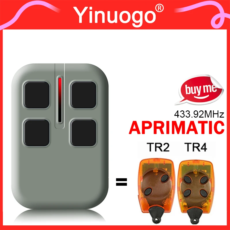 

For APRIMATIC TR2 TR4 Garage Door Remote Control 433.92MHz Rolling Code Gate Opener Hand Transmitter Key