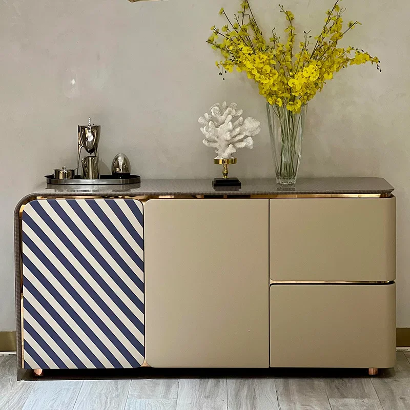 Piano, bright lacquer, side cabinet, chest cabinet, locker, porch cabinet, Italian minimalism
