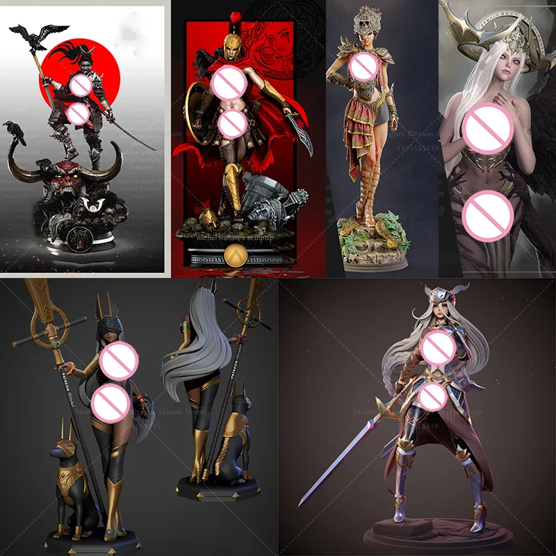 

1/24 1/18 масштаб призрак воин королева пустынная богиня темный крылатый ангел DIY самособранная GK 3D смола неиспанная кукла белая модель