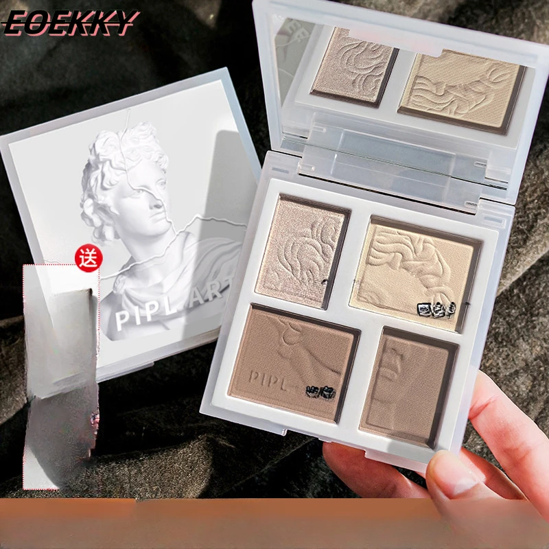 EOEKKY- Can 4 color highlights and contour face bronzer face makeup combination palette - Blush palette Korean cosmetics