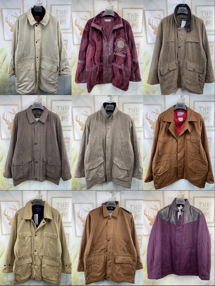 

Vintage Multi-ket Workwear American Retro Sle BF Men's Jaet A25 Loose Fit Cotton Pure Color Long Sve Zipper