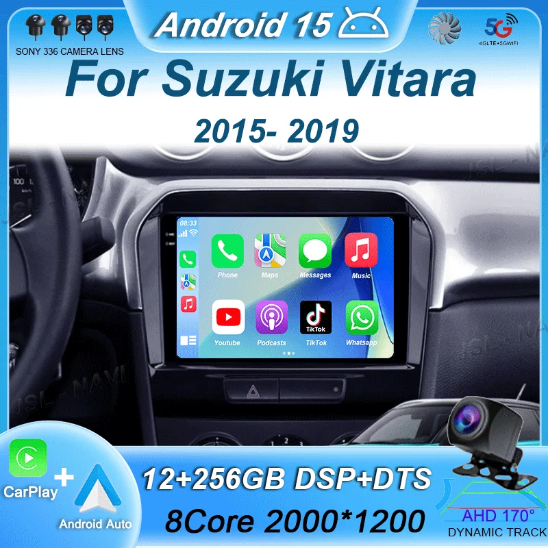 

Android 15 Car Radio Auto Carplay Stereo For Suzuki Vitara 2015 2016 2017 2018 2019 Multimedia Video Player Navigation Gps