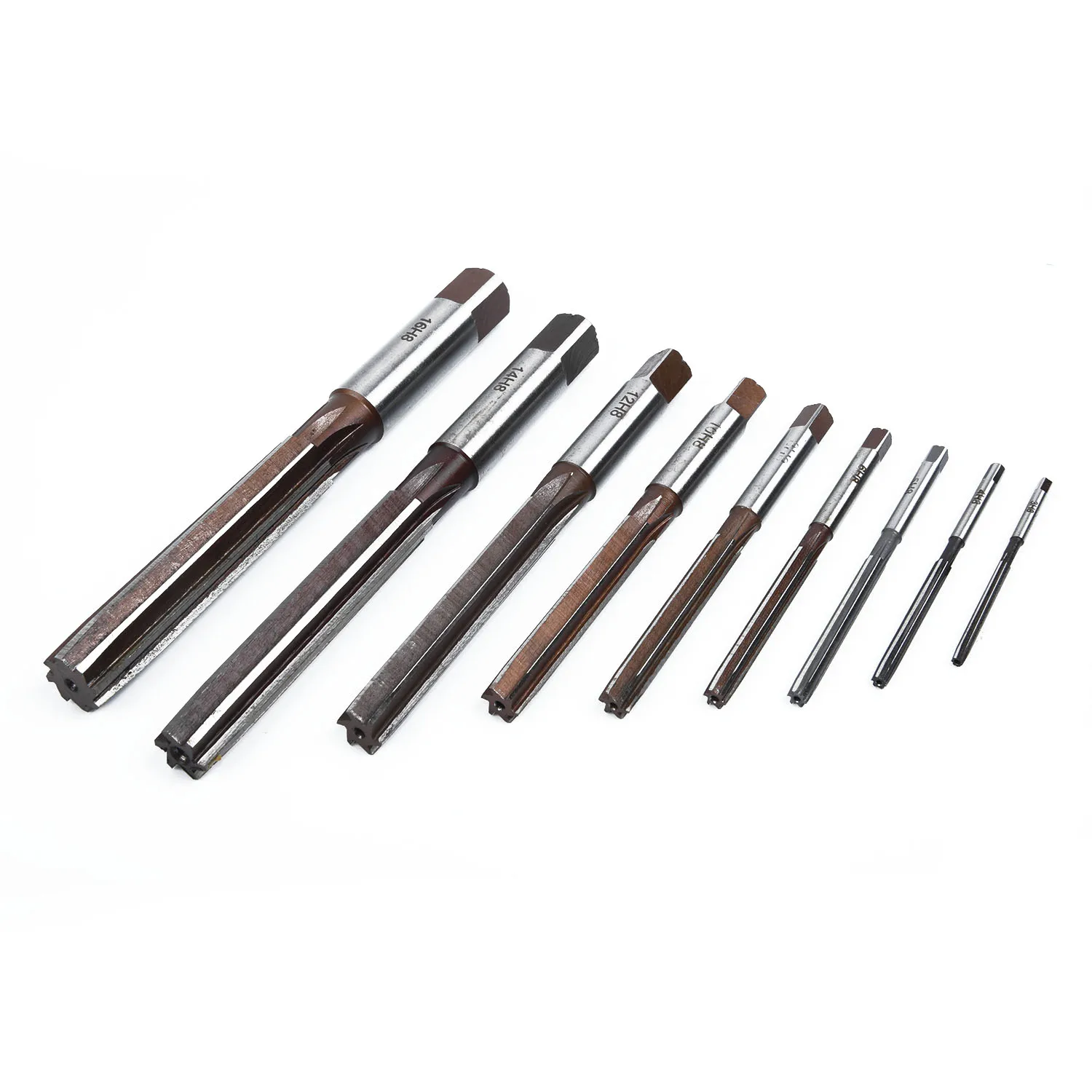 

9 шт./компл. ручные развертки с хвостовиком, патронная развертка, гладкий HSS инженерный резак 3 мм-16 мм H8, наборы прямых патронов 9*