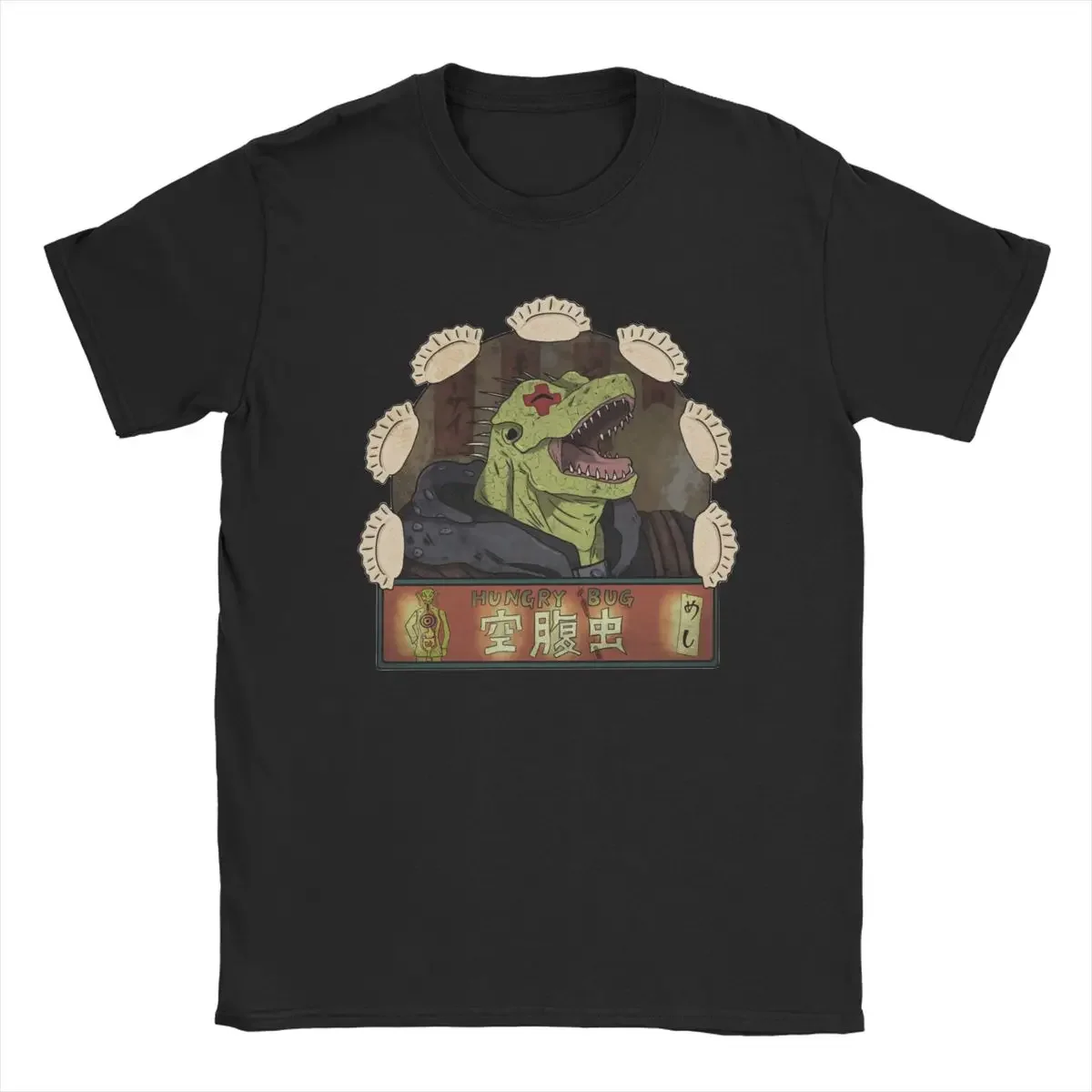 Dorohedoro Hungry Bug Gyoza T Shirts for Men Women 100% Cotton Funny T-Shirts Anime Gothic Tees Short Sleeve Clothing 4XL 5XL