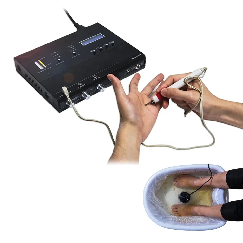 Multi functional health care machine with foot detoxin,tens massage,hand acupoint diagnosis