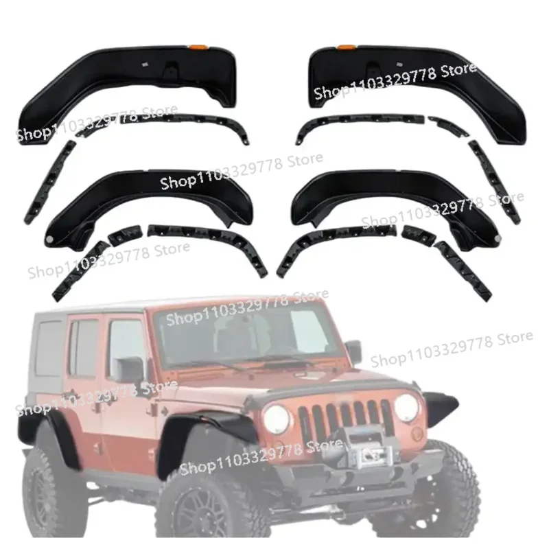 Low Price Gloss Black ABS Upgrade Aircrafts Wheel Eyebrow for Jeep JK 2007-2017