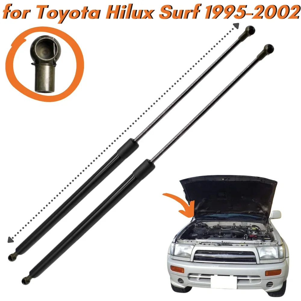 

Qty(2) Hood Struts for Toyota Hilux Surf SW4 1995-2002 Front Bonnet Gas Springs Shock Absorbers Lift Supports Hydraulic Dampers