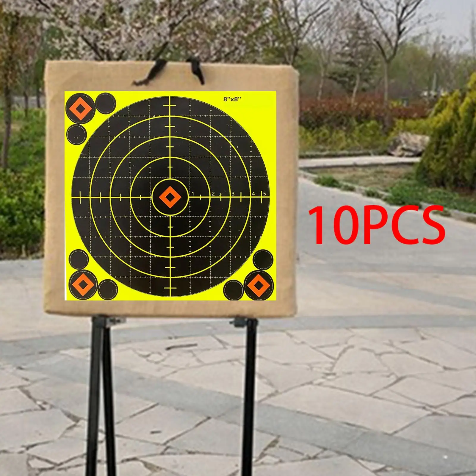 10Pcs 8 inch Shooting Targets, Paper Targets, Self Replacement Splatter Reactive for Shooting Practice, Training, Exercise