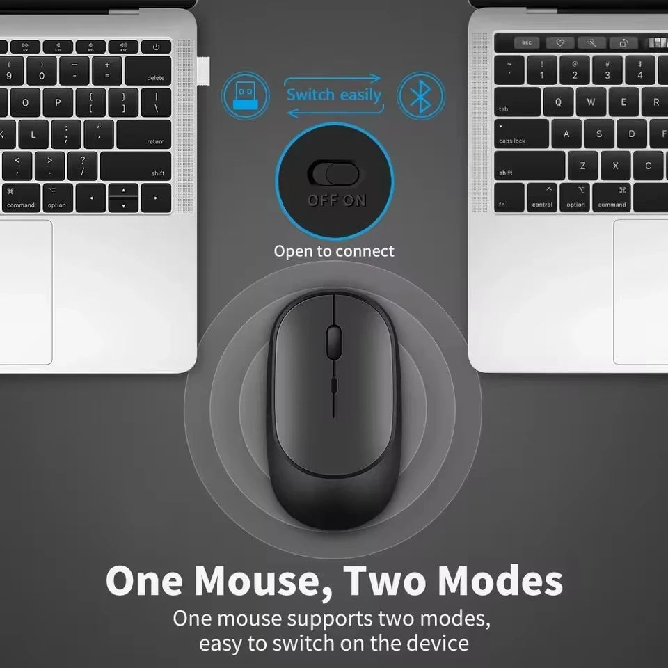 Xiaomi Wireless Bluetooth Mouse Silent Fast Charging Adjustable Ultra-Low Power Consumption USB Rechargeable Gaming Office Mouse