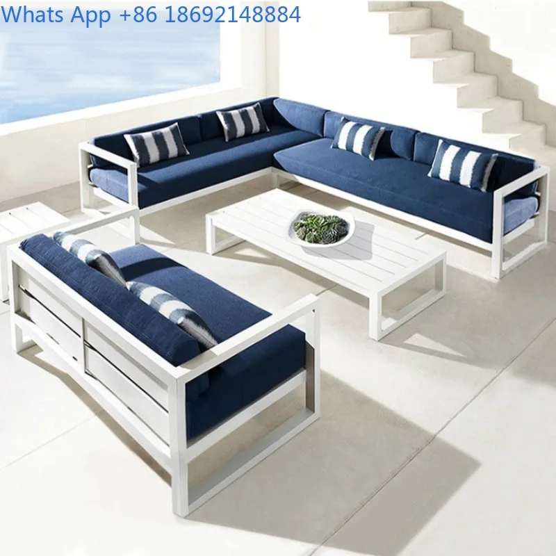 

Outdoor Sofa Waterproof Sunscreen Open-air Villa Balcony Courtyard Between Aluminum Alloy casual Single Chair