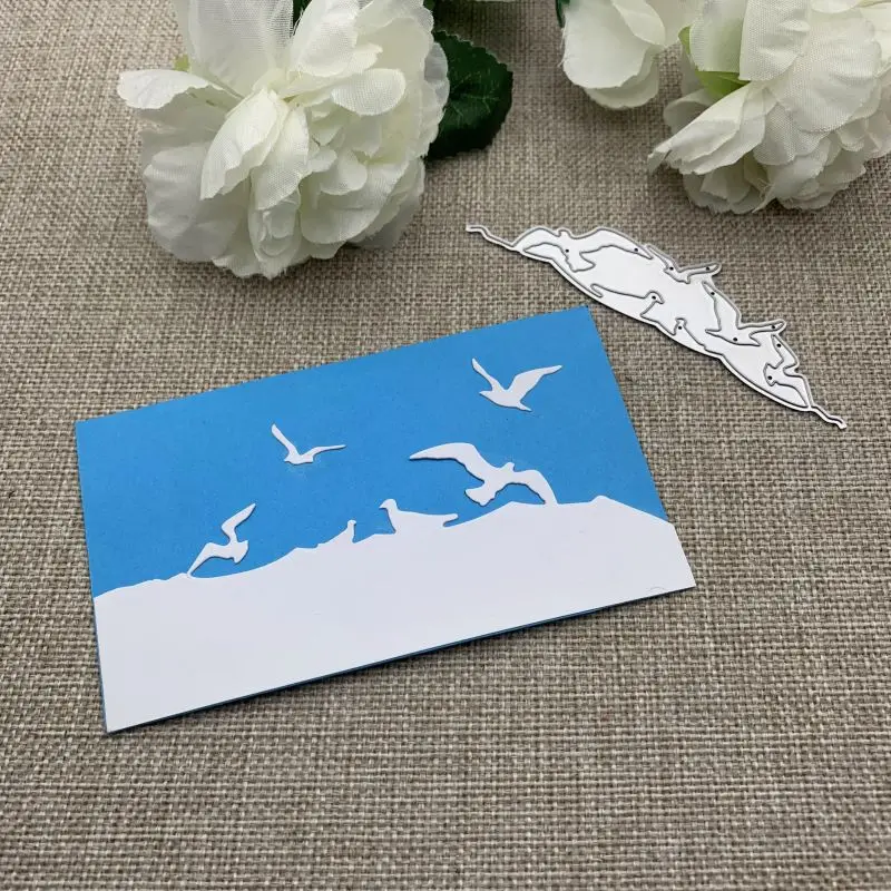 New Seagull bird wave edge Metal Cutting Dies For DIY Scrapbooking Decorative Embossing Handcraft Die Cutting Template Mold