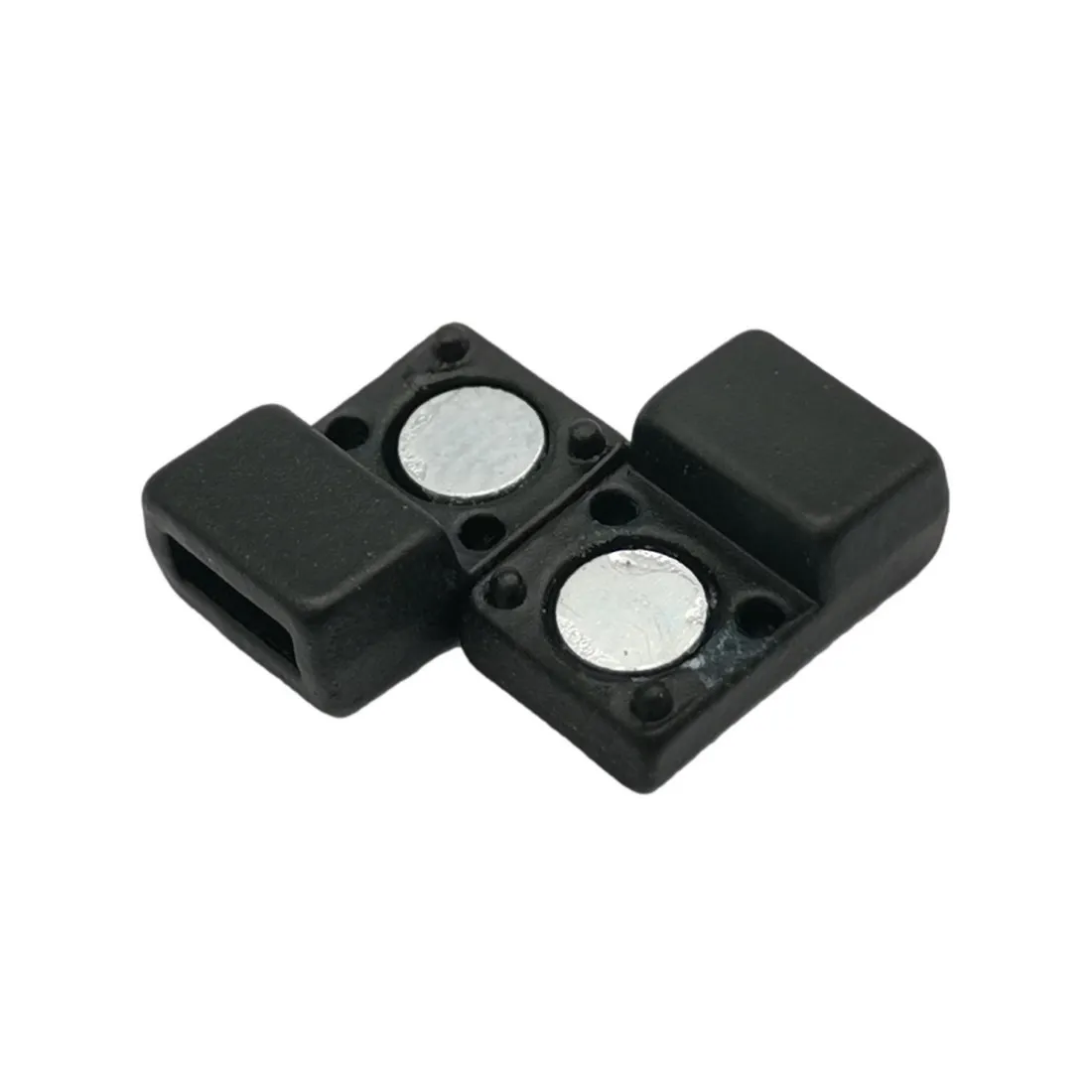shapesbyX 5pcs/10pcs Matte Black Magnetic Closures 5mmx2mm Hole Bracelet Necklace Making Cord End Clasp